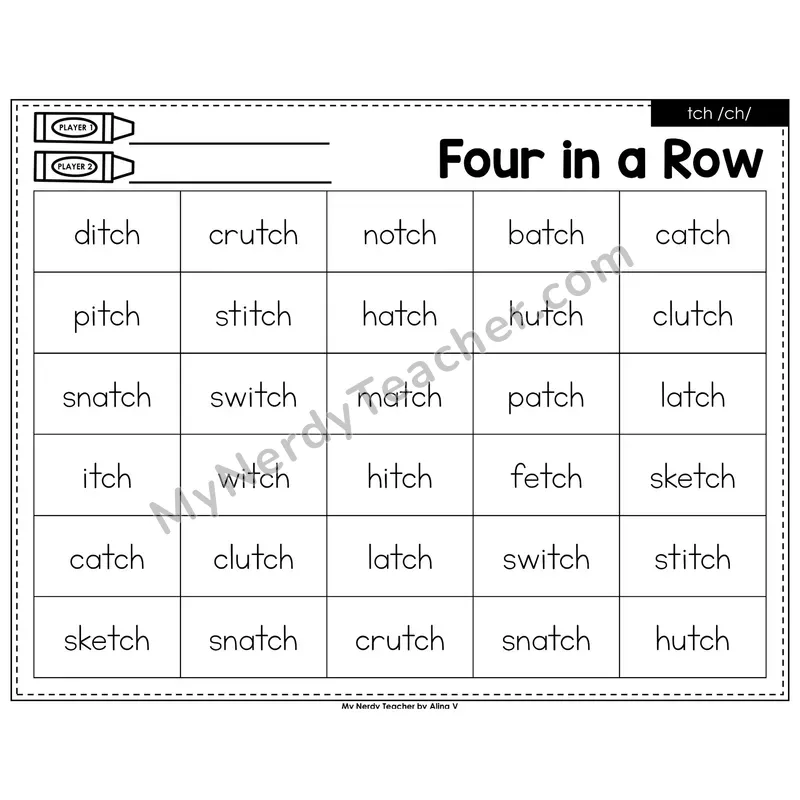 tch trigraph Four in a Row