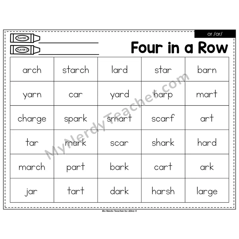 ar (r-controlled) Four in a Row