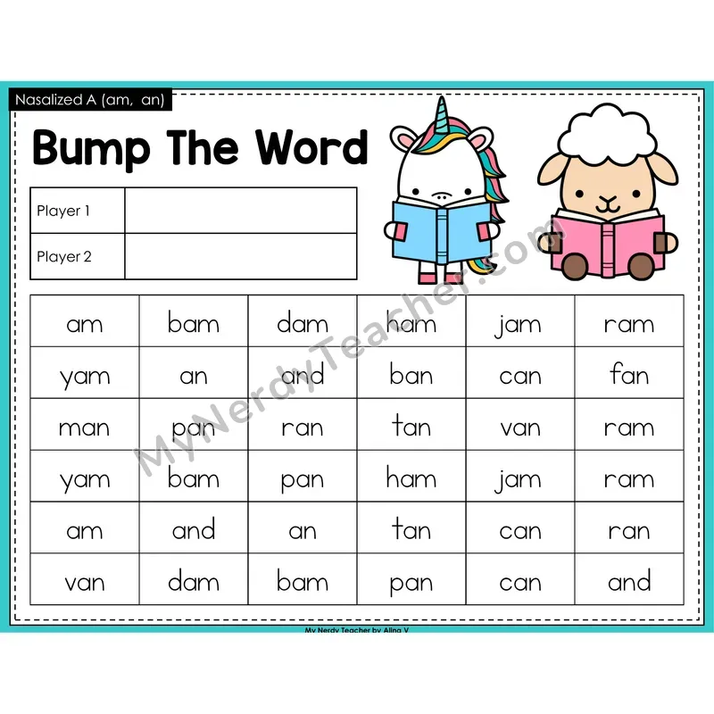Nasalized A (am, an) Bump Game