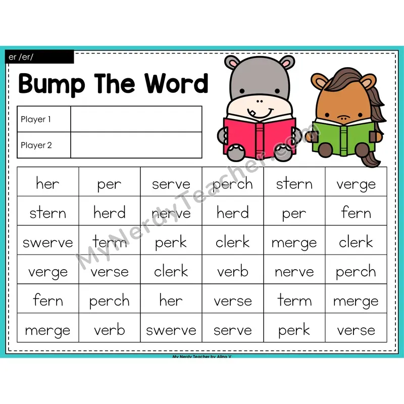 er (r-controlled) Bump Game