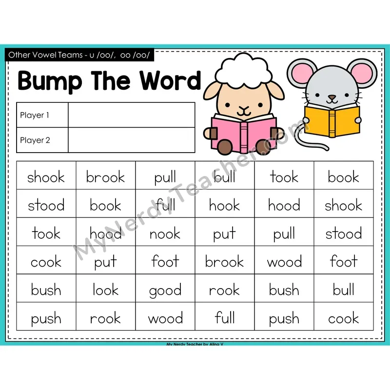 Other Vowel Teams u, oo Bump Game