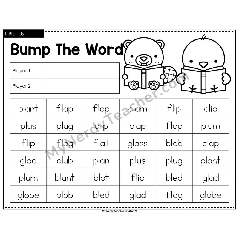 L Blends Bump Game (Black & White)