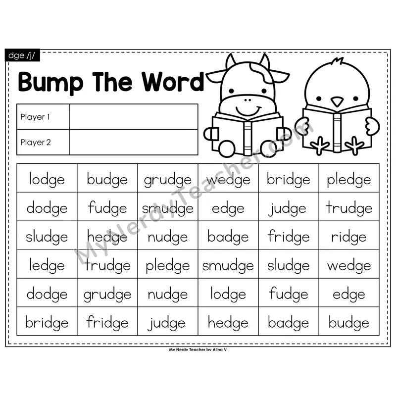 dge trigraph Bump Game (Black & White)