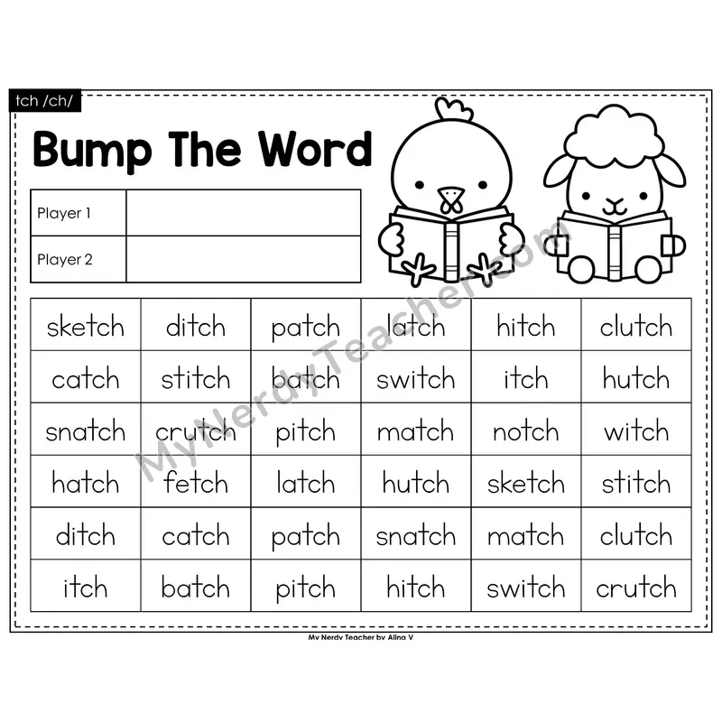 tch trigraph Bump Game (Black & White)