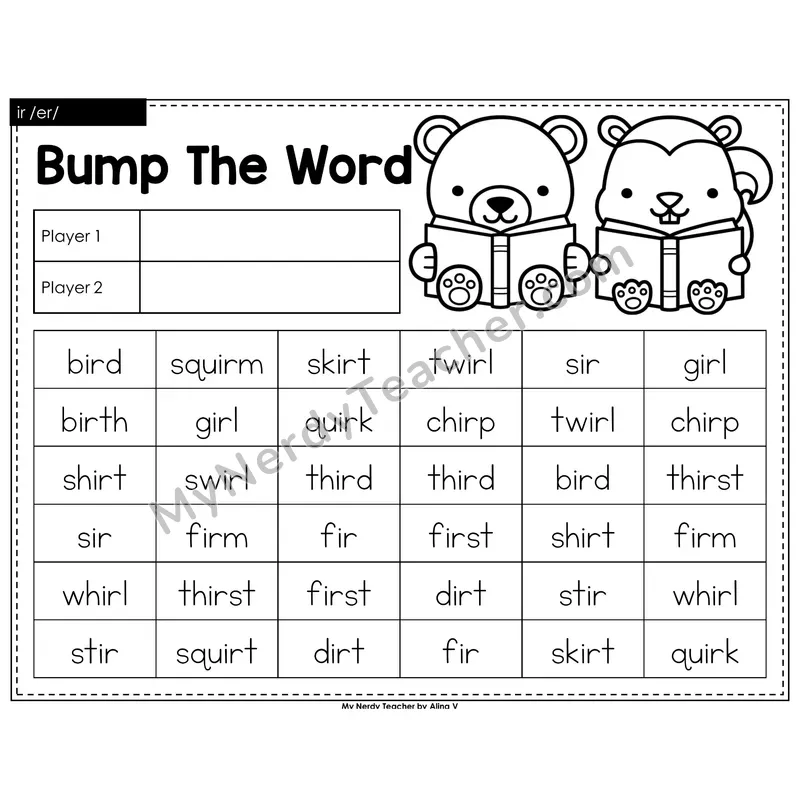 ir (r-controlled) Bump Game (Black & White)