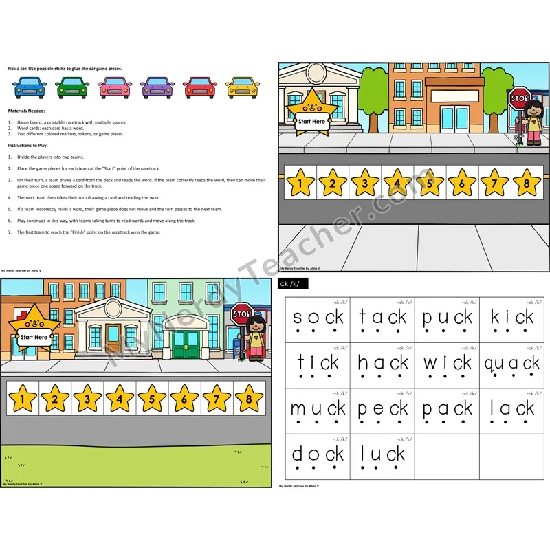 ck /k/ Reading Race Set B