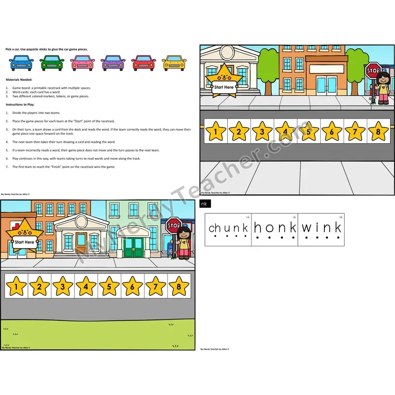 nk digraph Reading Race Set B