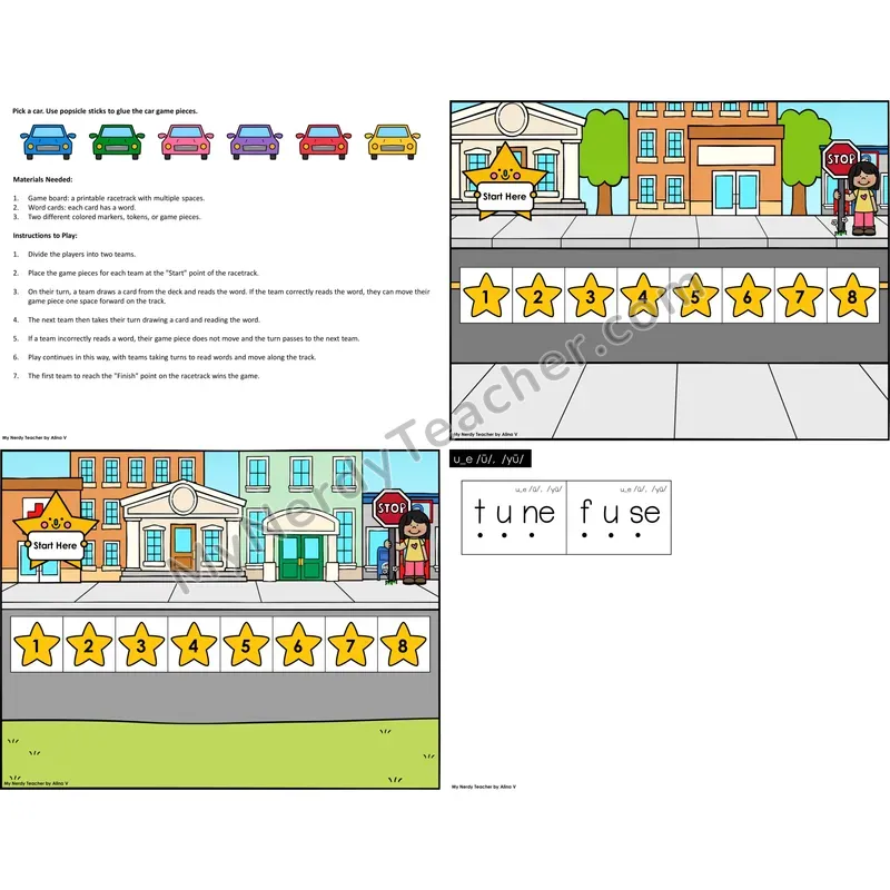 u_e (long u VCe) Reading Race Set B