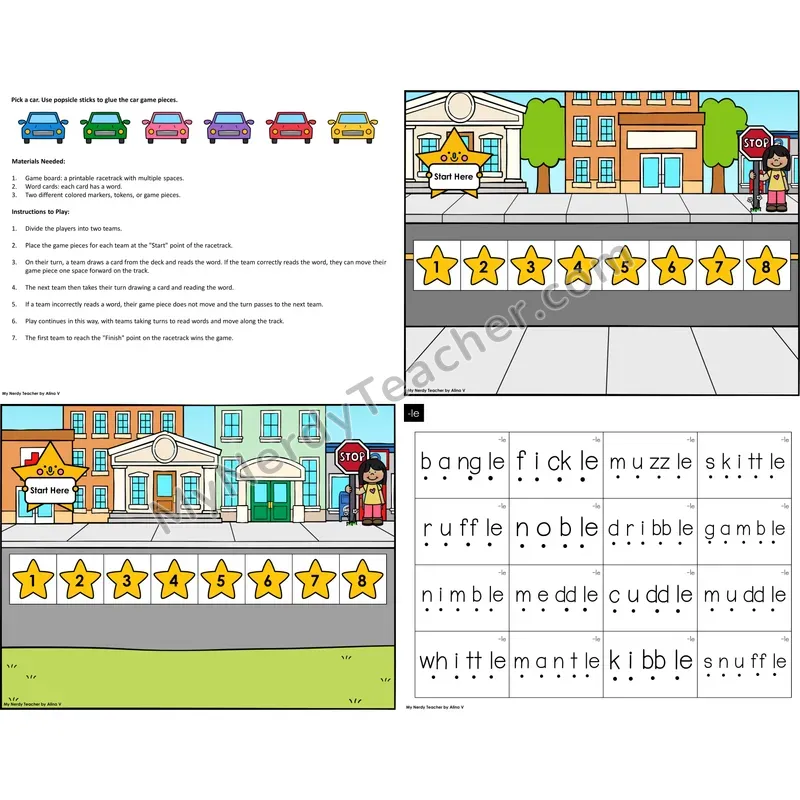 Consonant -le Reading Race Set B