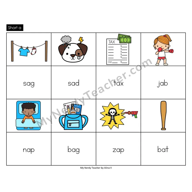 Short a Memory Game