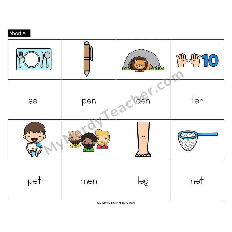 Short e Memory Game