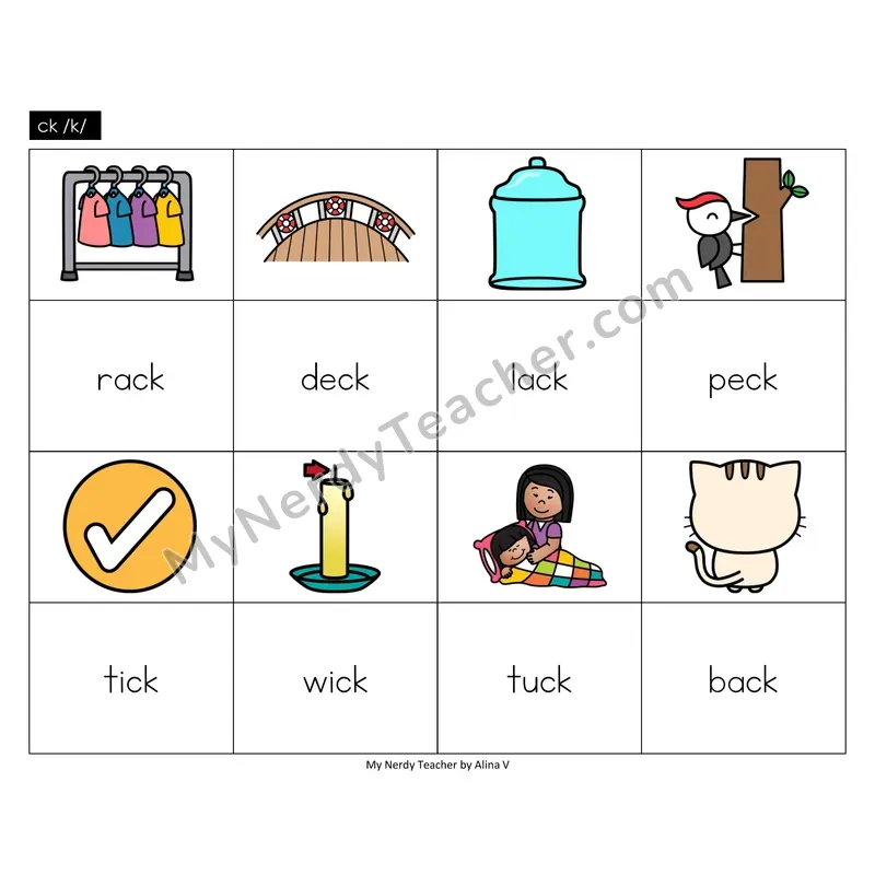 ck /k/ Memory Game