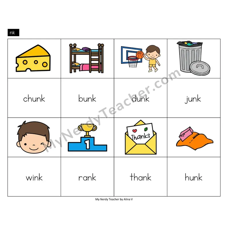nk digraph Memory Game