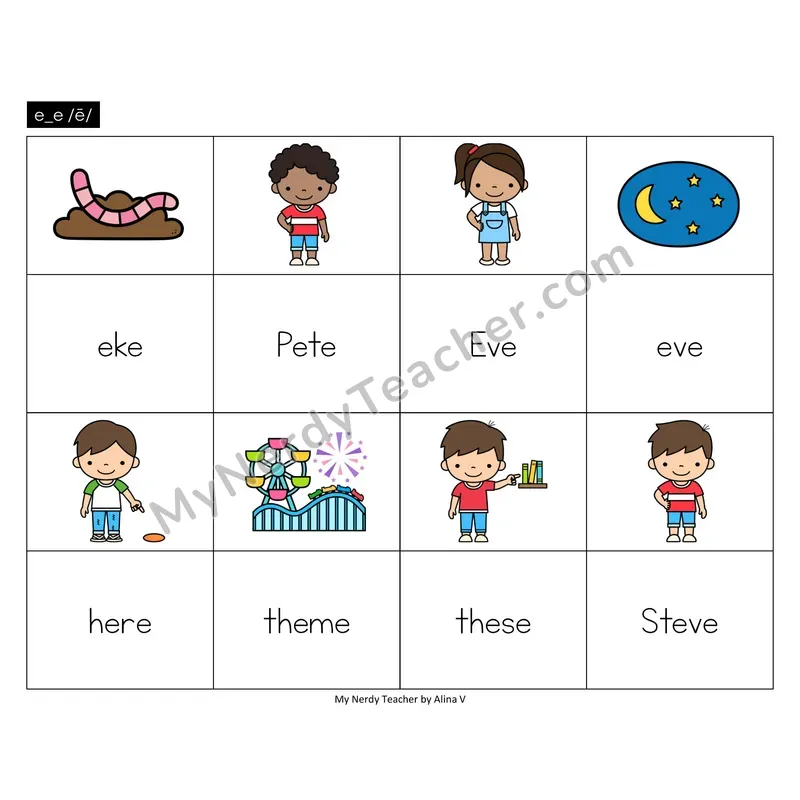 e_e (long e VCe) Memory Game