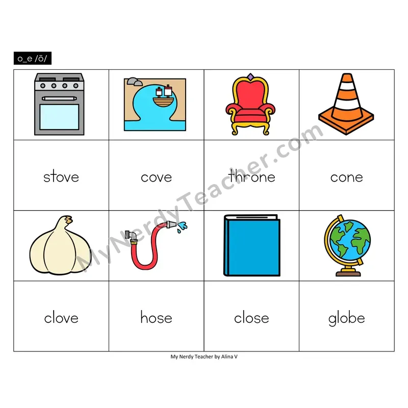 o_e (long o VCe) Memory Game