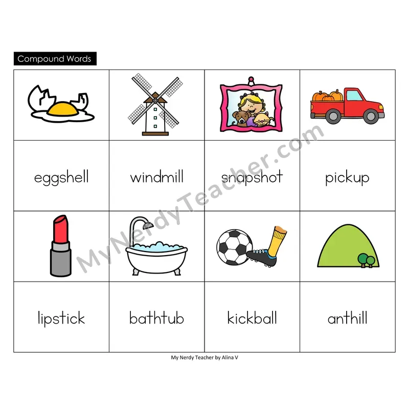 Compound Words Memory Game