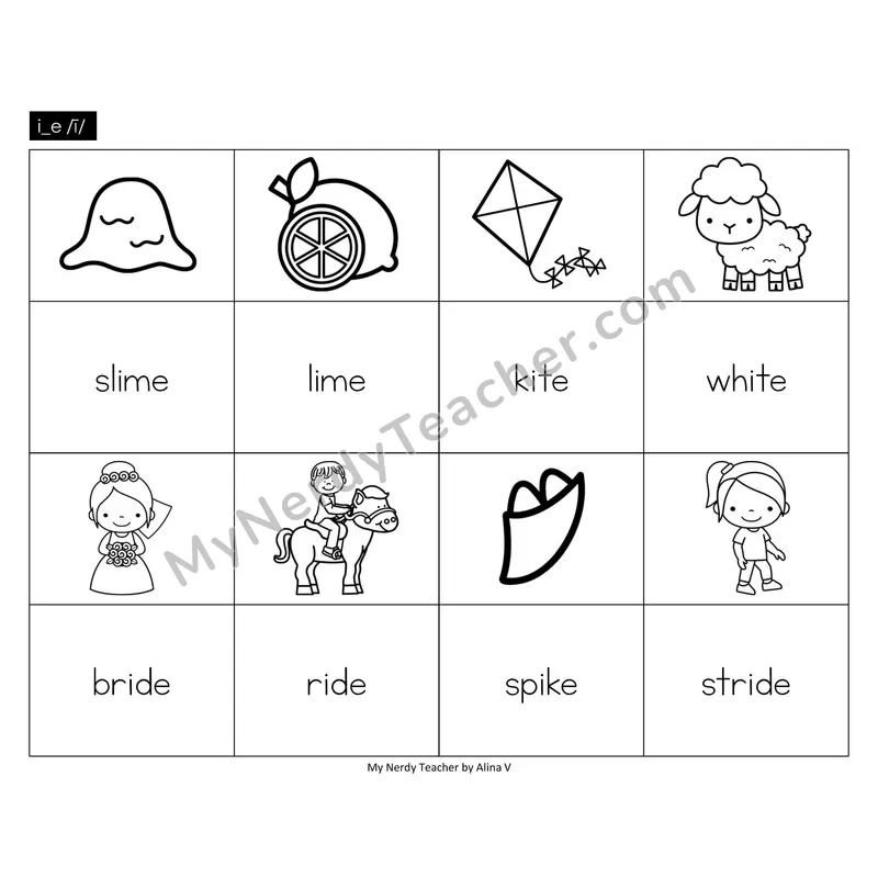 i_e (long i VCe) Memory Game (Black & White)