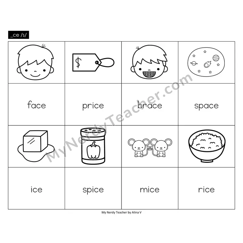 Soft C (_ce) Memory Game (Black & White)