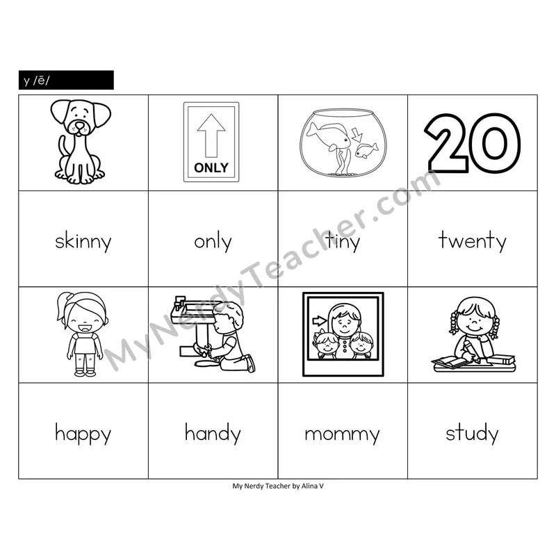 y as Long e Memory Game (Black & White)