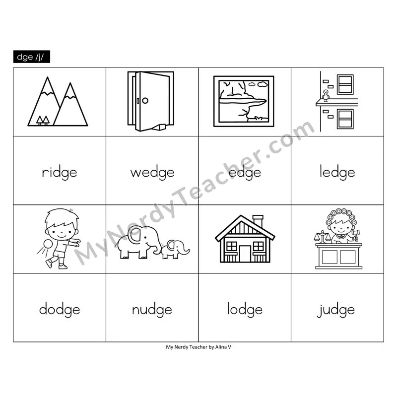 dge trigraph Memory Game (Black & White)