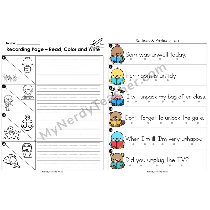 Read the Room Sentences — prefix un-