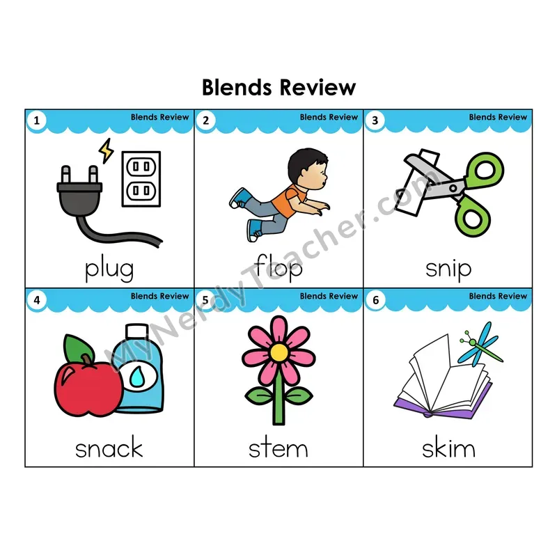 Write the Room Words — consonant blends review