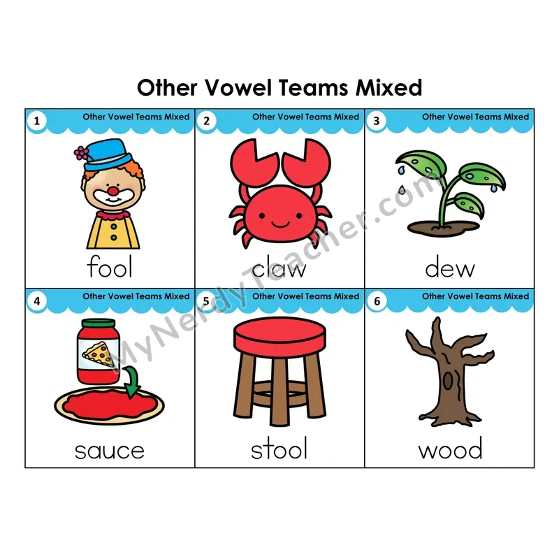 Write the Room Words — other vowel teams mixed review