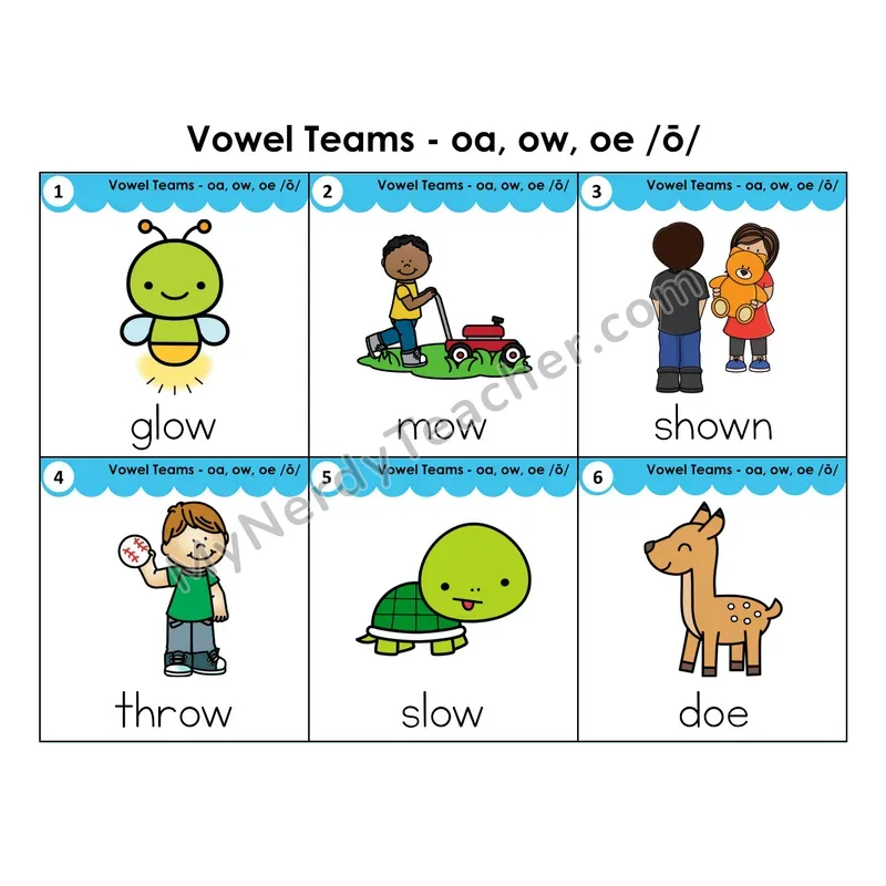 Write the Room Words — vowel teams oa/ow/oe (long o)