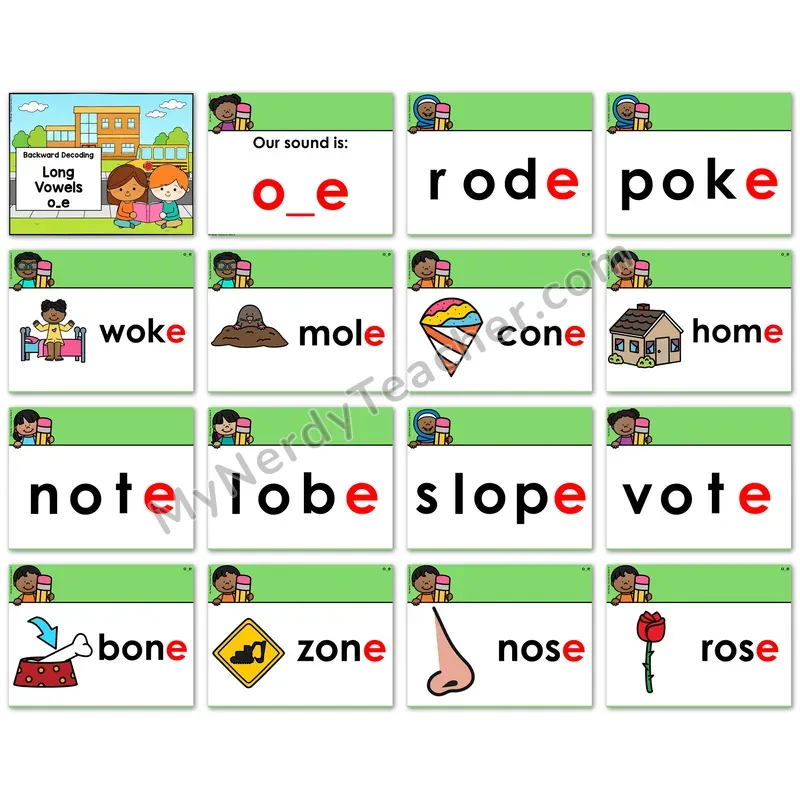 Long Vowel o_e Digital Decoding Slides — Bone, Hope, Rope