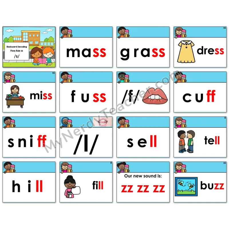 FLOSS Rule Digital Decoding Slides — ff, ll, ss, zz