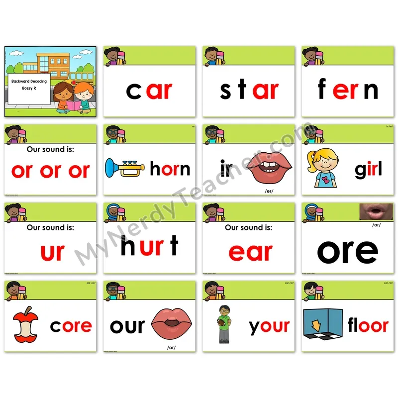 GOOGLE SLIDES Bossy R Digital Decoding Slides — ar, or, er, ir, ur