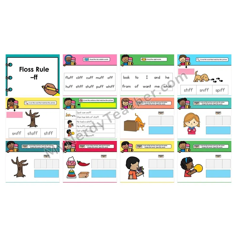 Digital Decodable Look-Alike Words and Sentences — Floss Rule