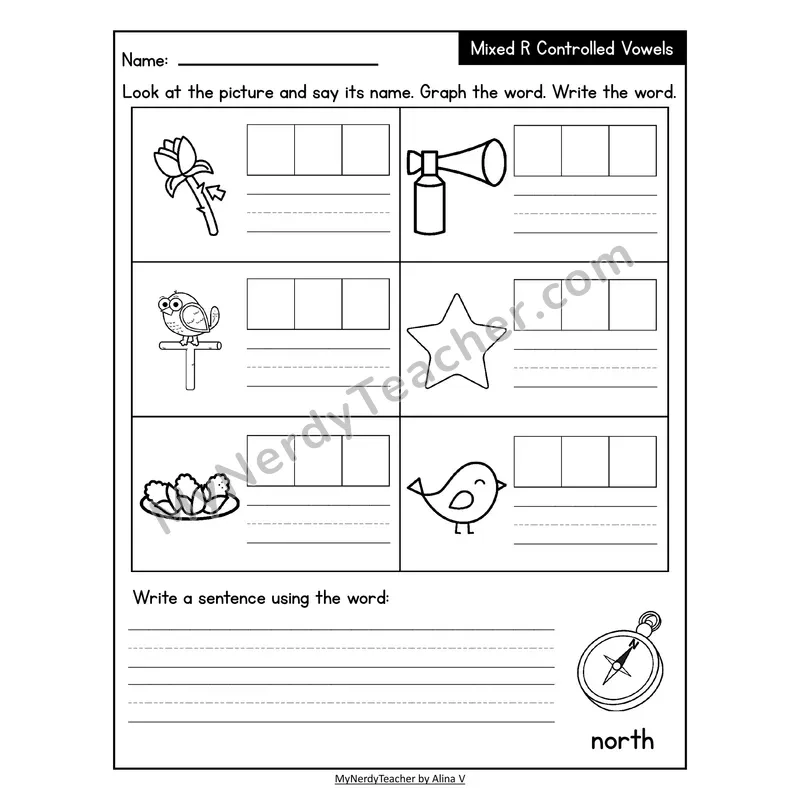 Decodable Look-Alike Words and Sentences Worksheet — Mixed Phonics Review