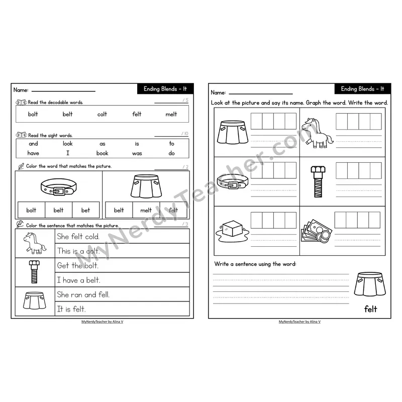 Decodable Look-Alike Words and Sentences Worksheet — Phonics Practice
