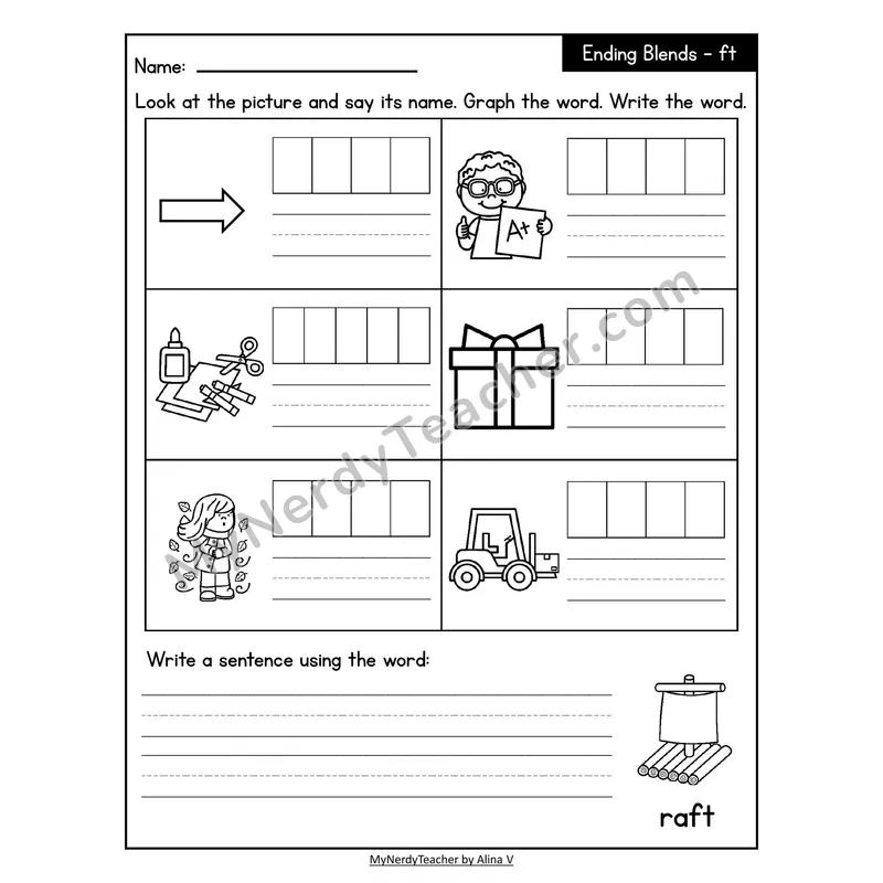 Decodable Look-Alike Words and Sentences Worksheet — -st Ending Blend
