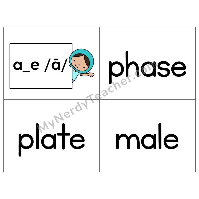 Long A (a_e) VCe Phonics Flip Book