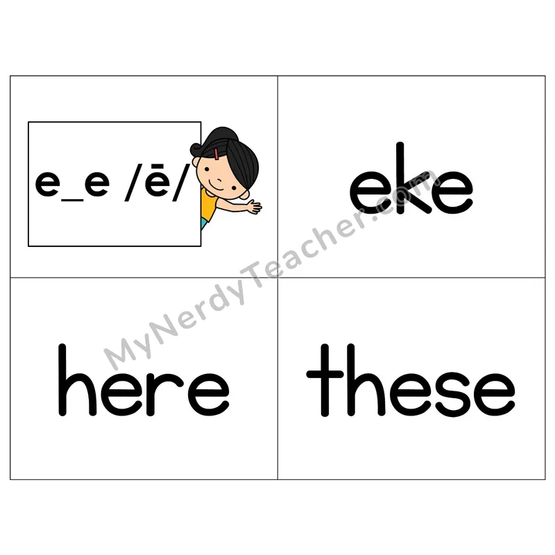 Long E (e_e) VCe Phonics Flip Book