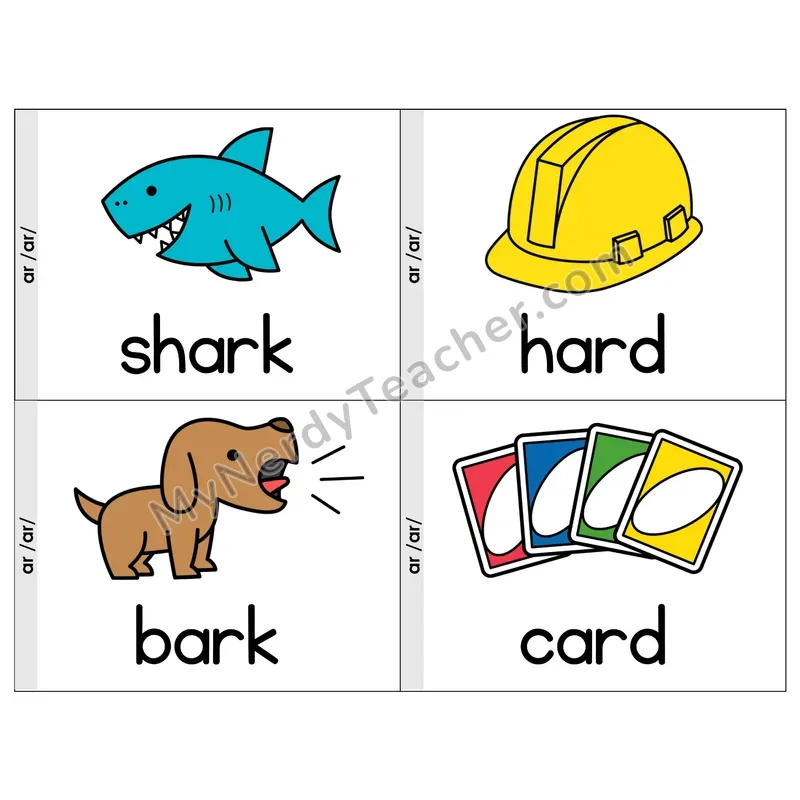 AR R-Controlled Vowel Phonics Flip Book — Picture & Word