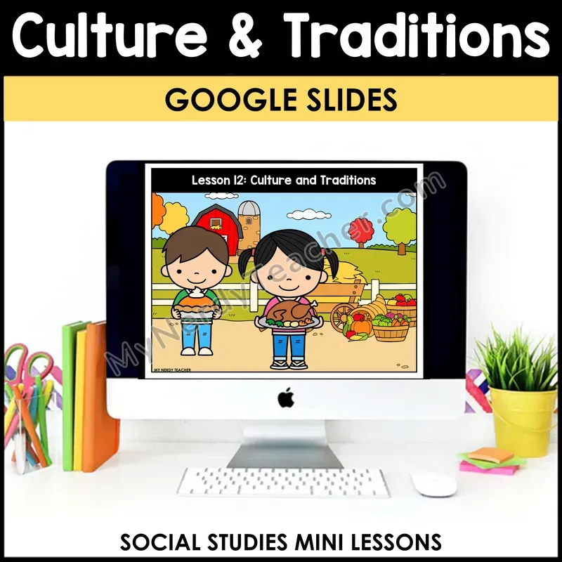Culture and Traditions Social Studies Mini Lesson — Food, Clothes, and Celebrations