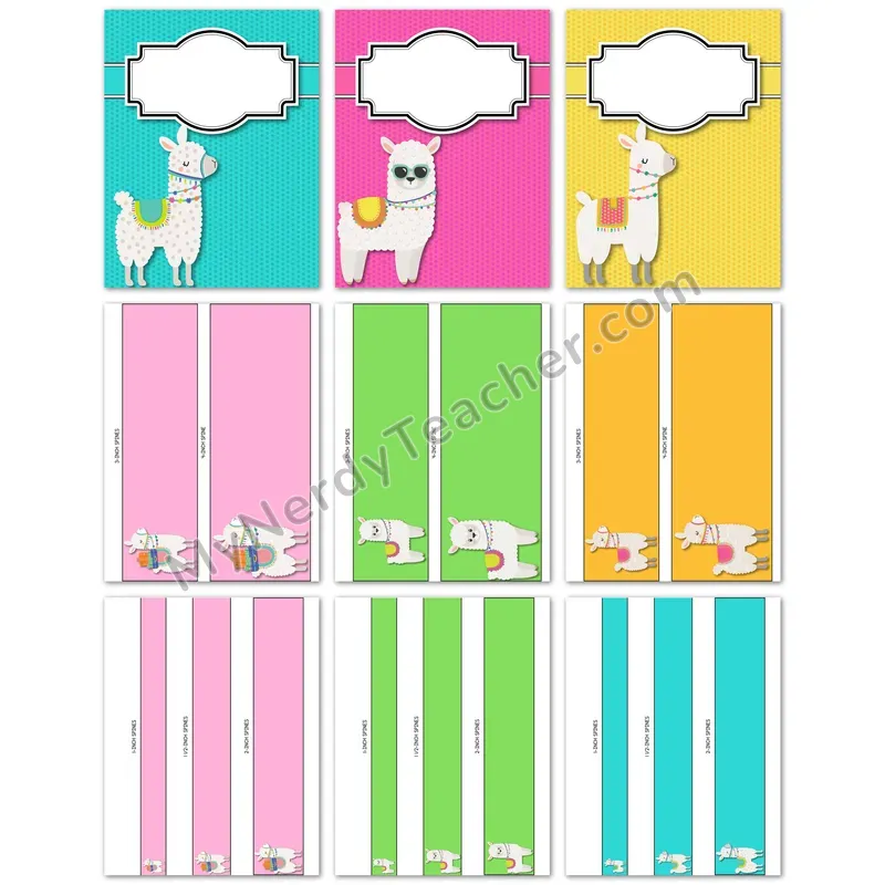 Editable Binder Covers and Spines — Llama Design