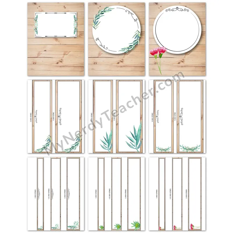 Editable Binder Covers and Spines — Eucalyptus Design