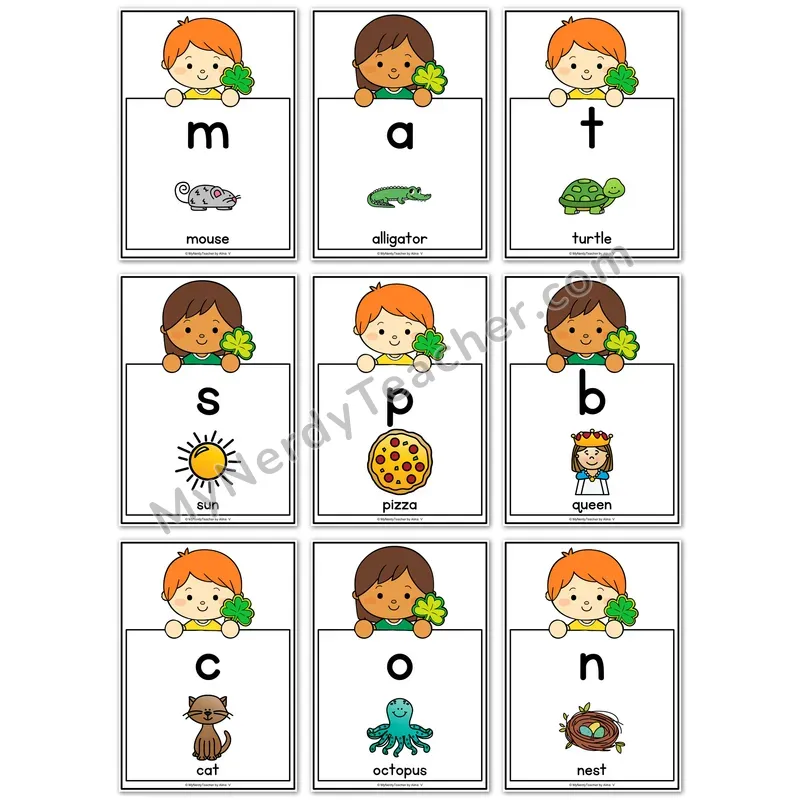Visual Drill Cards — St Patricks Day Set 2 Phonics Sound Cards