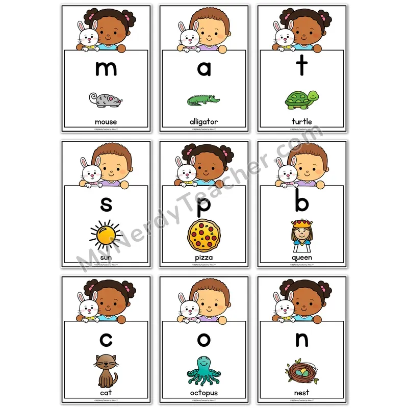 Visual Drill Cards — Easter Set 2 Phonics Sound Cards