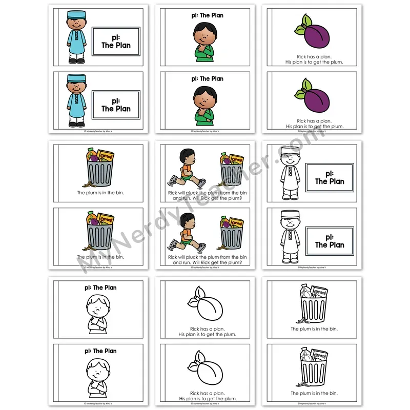 PL Decodable Book — "The Plan" Printable Reader