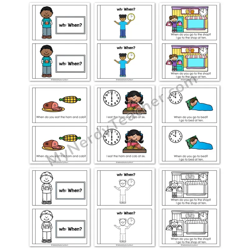 WH Decodable Book — "When" Printable Reader