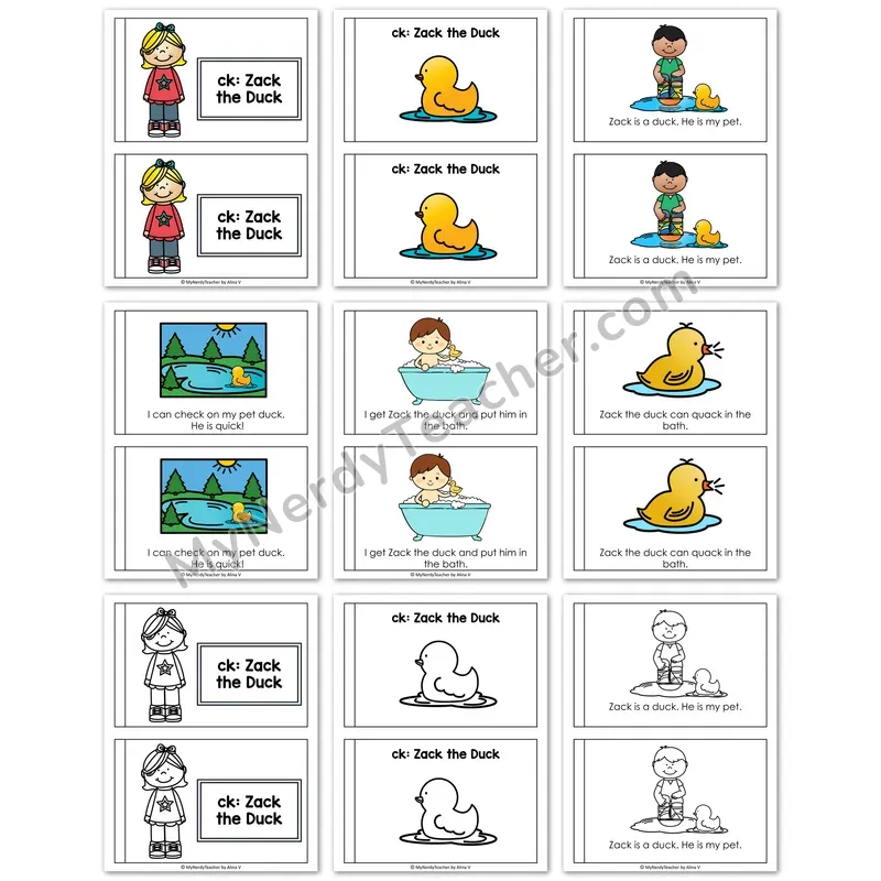 CK Decodable Book — "Zack The Duck" Printable Reader