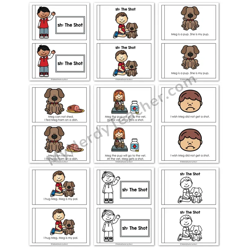 SH Decodable Book — "The Shot" Printable Reader