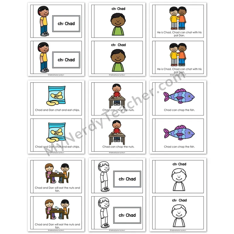 CH Decodable Book — "Chad" Printable Reader