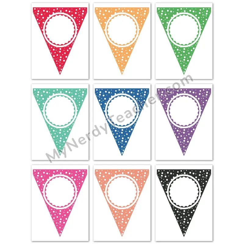 Editable Pennant Banner Set 1 — Classroom Bulletin Board Banner
