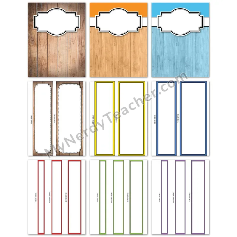 Editable Binder Covers and Spines — Farmhouse Design